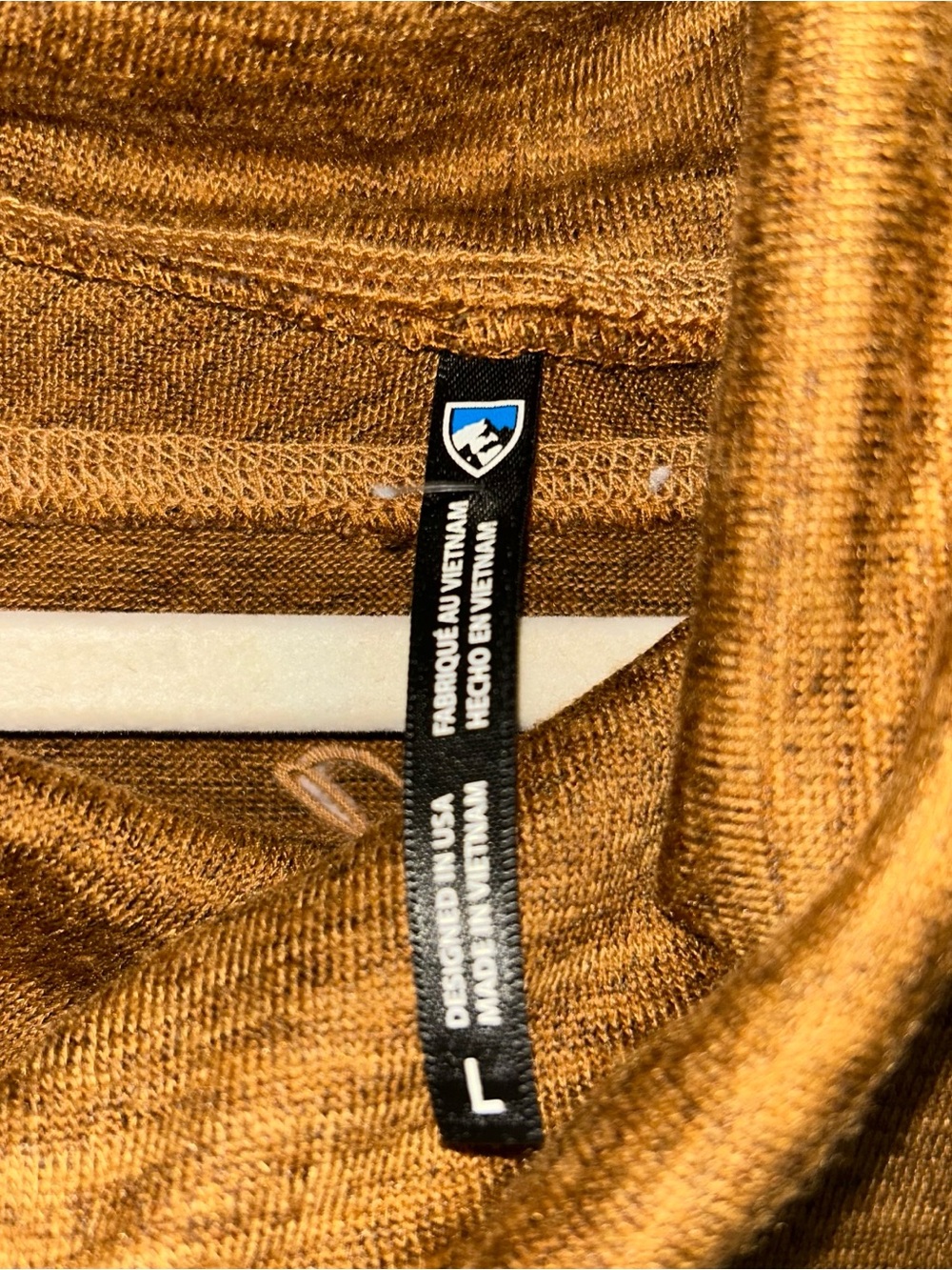 KUHL mustard brown pullover hoodie lightweight - Picture 4 of 5